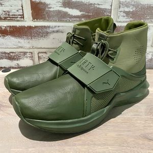 Puma Fenty By Rihanna Ignite Green Leather Trainers 190398-02 Women's US Size 8